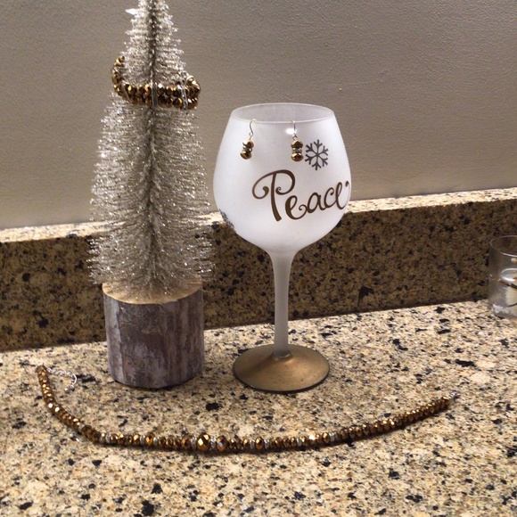 Unique Jewelry set in bronze &silver rhinestone - Picture 1 of 8